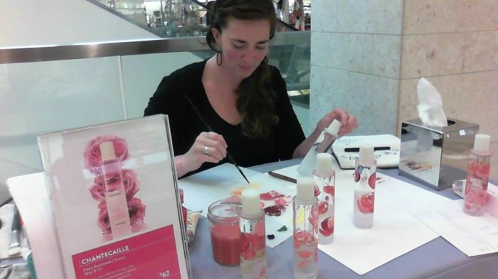 Live painting for Chantecaille at Nordstrom